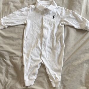 Ralph Lauren Cream Kids One Piece Footie
